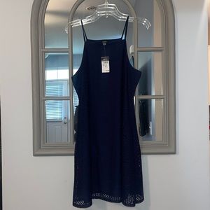 Navy Blue Lace Dress